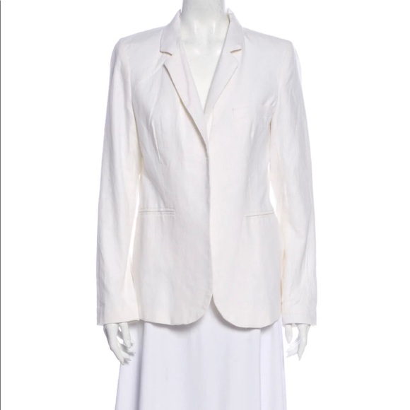 Rachel Zoe white linen lined blazer sz M NWT - Picture 4 of 5